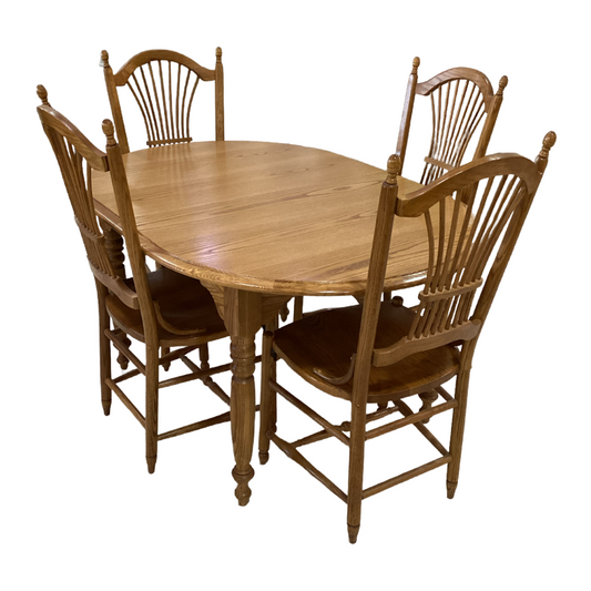 81982 Oak 5pc Dining 40x56-68-80x30