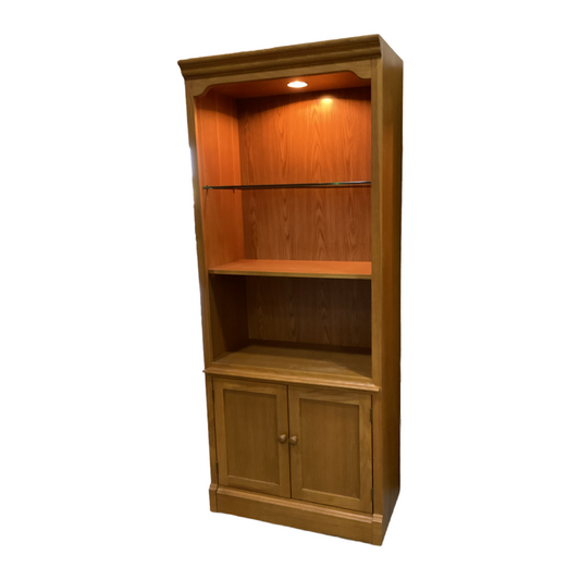 81942 Oak Display Storage Cabinet 32x17x78