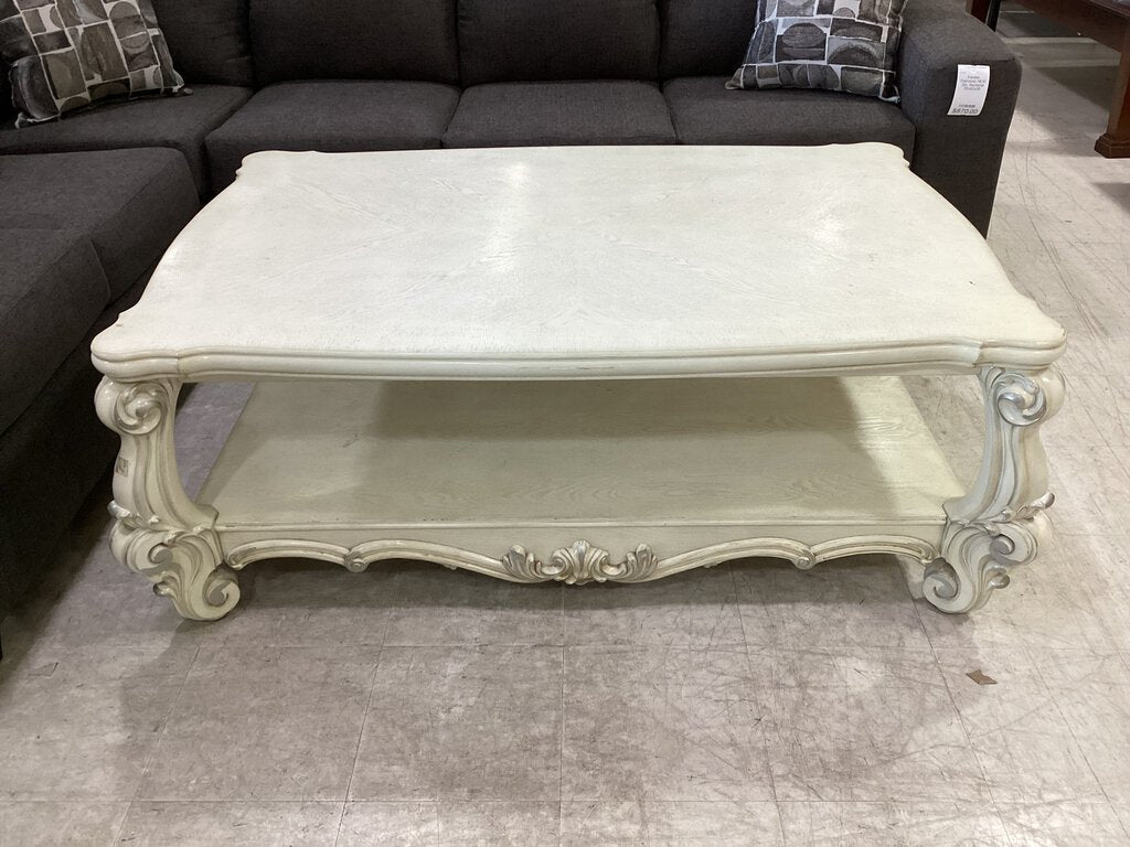 81989 - Rectangle Wood Coffee Table w/Shelf 54x41x21