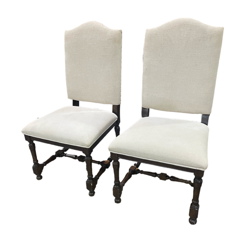 82015 - Pair of Proximity Camel Back Dining Chairs (Set of 2) 22x25x43