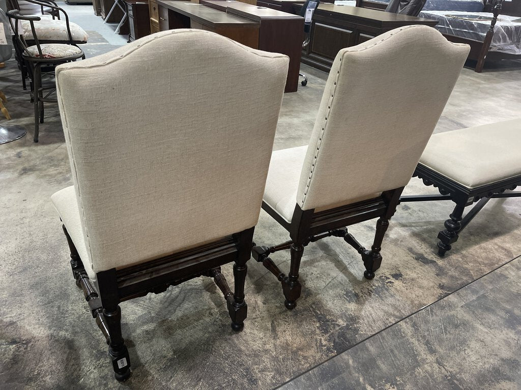 82015 - Pair of Proximity Camel Back Dining Chairs (Set of 2) 22x25x43