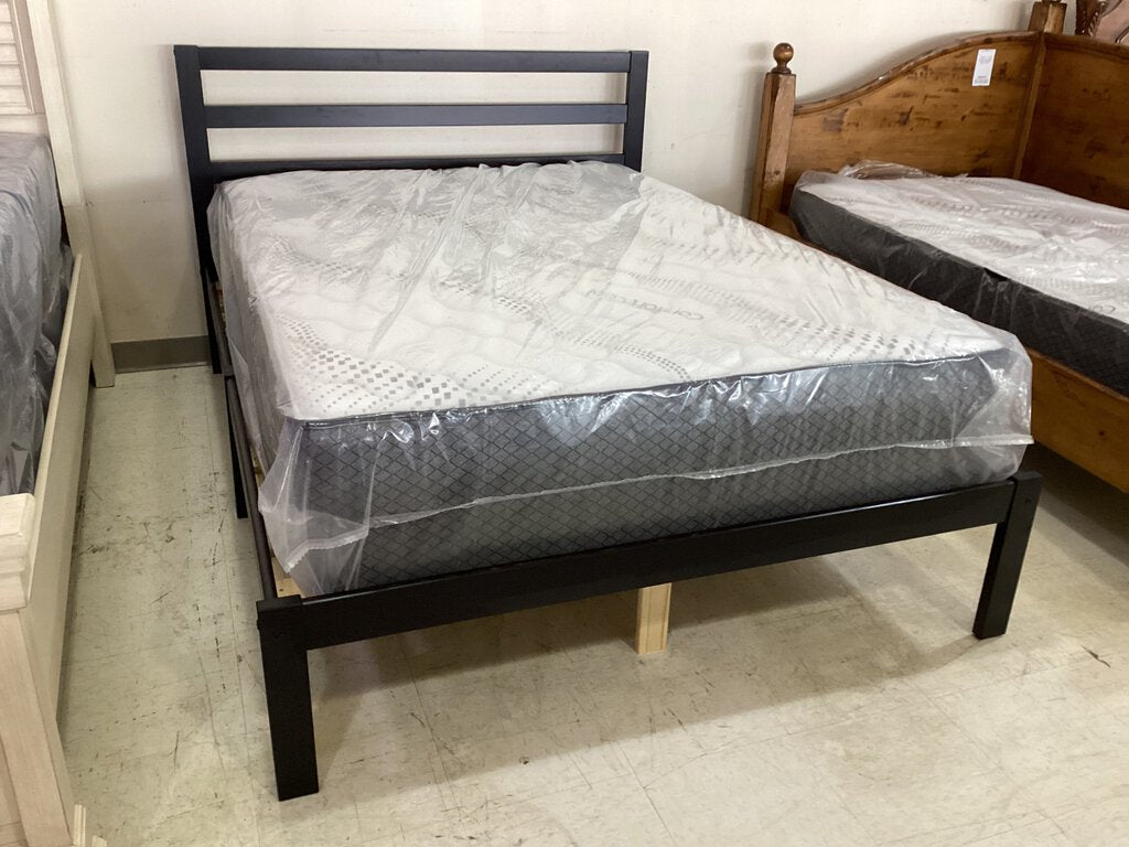 Carson NEW Full Size Dark Brown Platform Bed Frame 58x78x39 (120321)