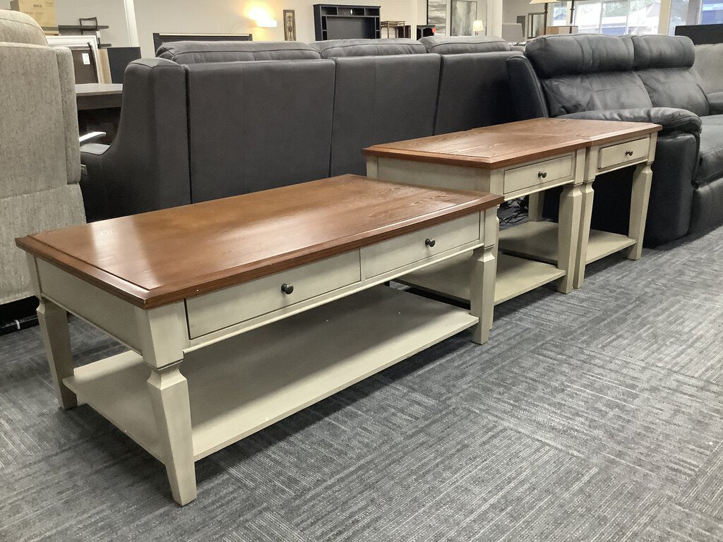 Nashville NEW 3pc Coffee End Table Set CT-(48x28x20) ET-(24x24x24) (716315-16)