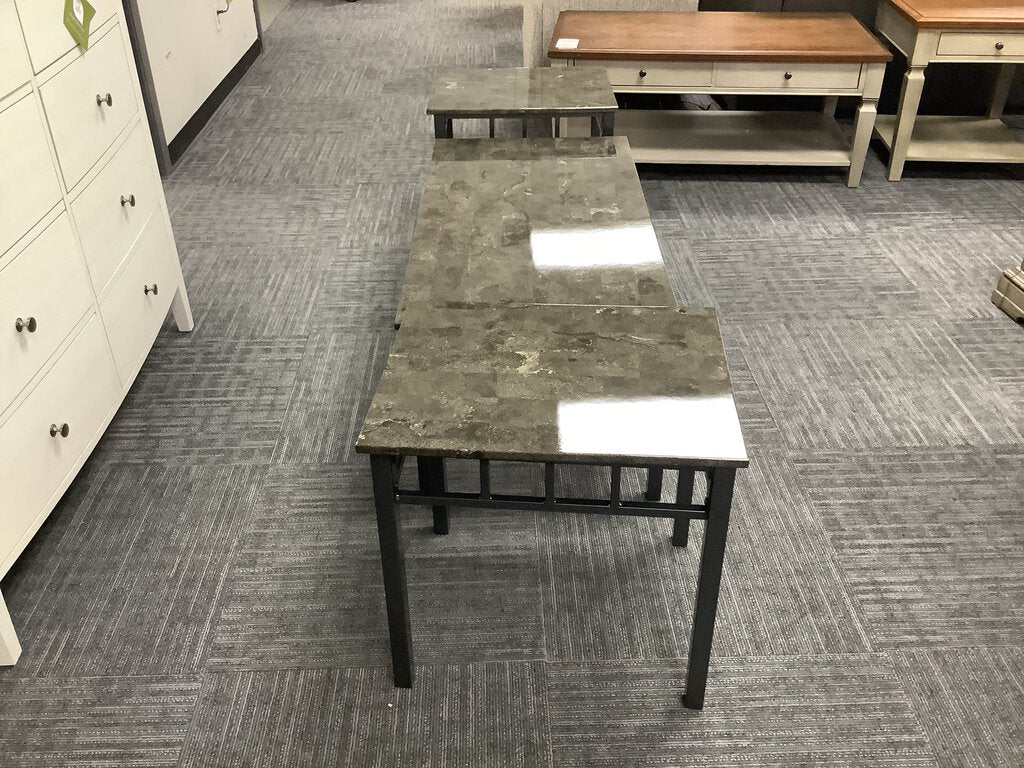 Knox 3pc Table Set 44x22x18, 22x18x21