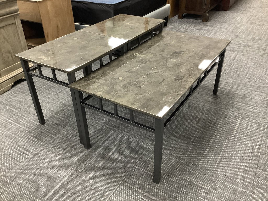 Knox 3pc Table Set 44x22x18, 22x18x21