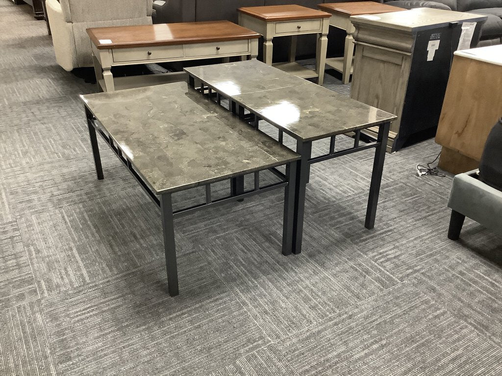 Knox 3pc Table Set 44x22x18, 22x18x21