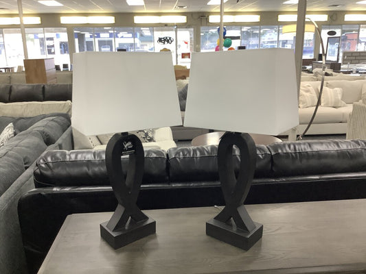 76890 - Pair Of Ashley 25'' Tall Poly Lamps