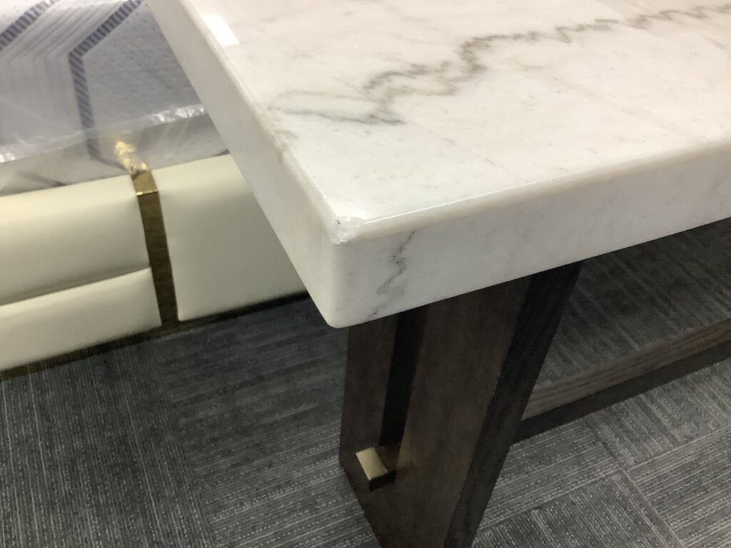 76891 - Ashley Burkhaus Marble Top Sofa Table 52x16x30