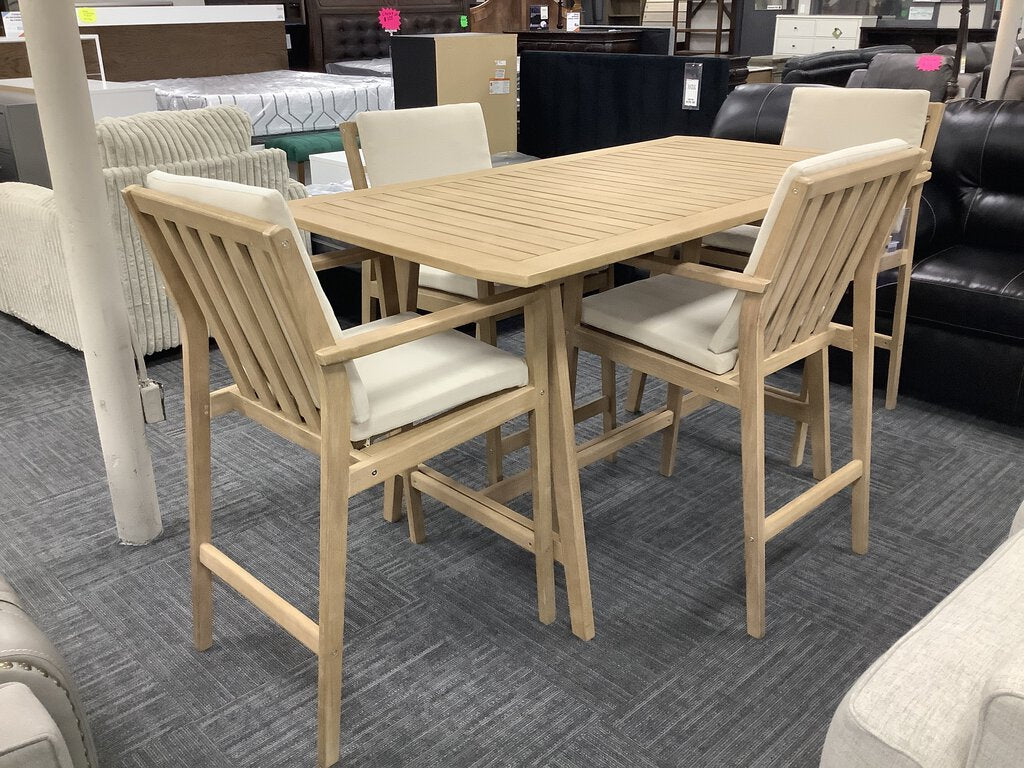 76893 - Gardenline Jack 5pc Bar Table Patio Set 35x37x66