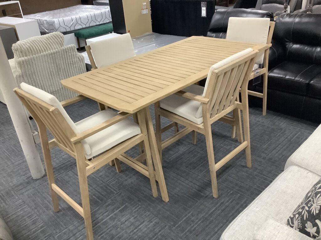 76893 - Gardenline Jack 5pc Bar Table Patio Set 35x37x66