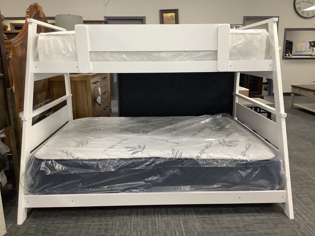 Hampton NEW Twin Full White Bunkbed 80x40x60 (234120-21-22)