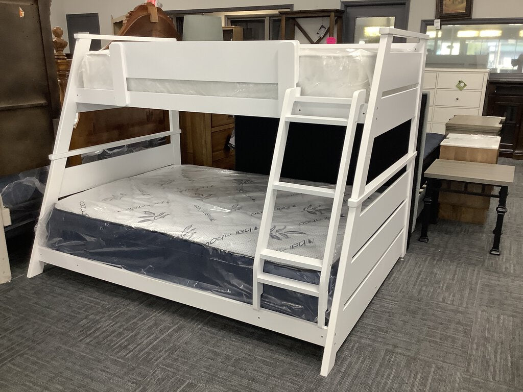 Hampton NEW Twin Full White Bunkbed 80x40x60 (234120-21-22)