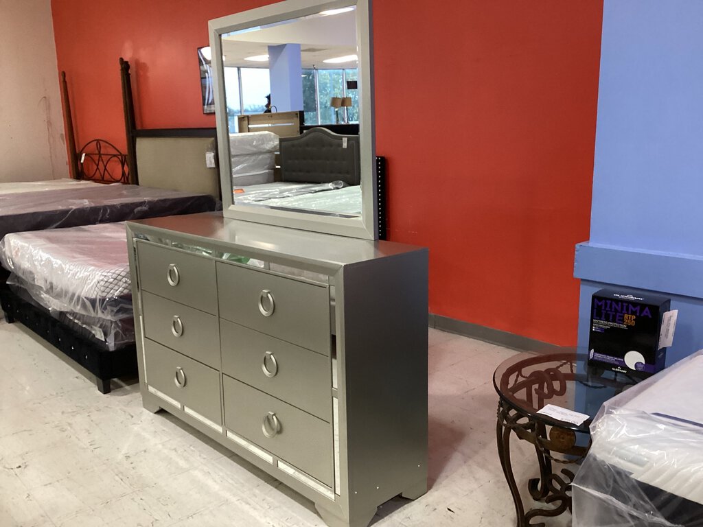 Angel NEW Dresser w/Mirror 157x42x39 (137534-35)