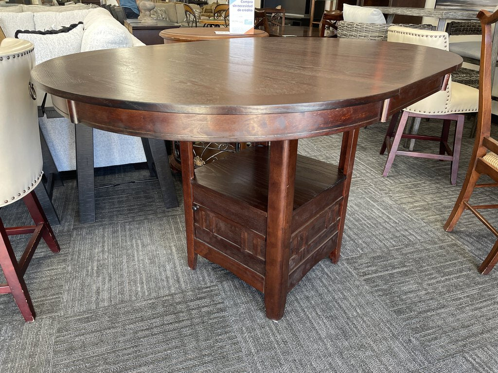 Joplin New Oval Pub Table 42x42x36 w/Leaf 42x60x36 (314300)