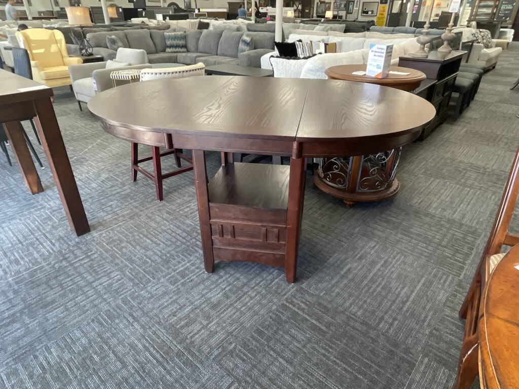 Joplin New Oval Pub Table 42x42x36 w/Leaf 42x60x36 (314300)