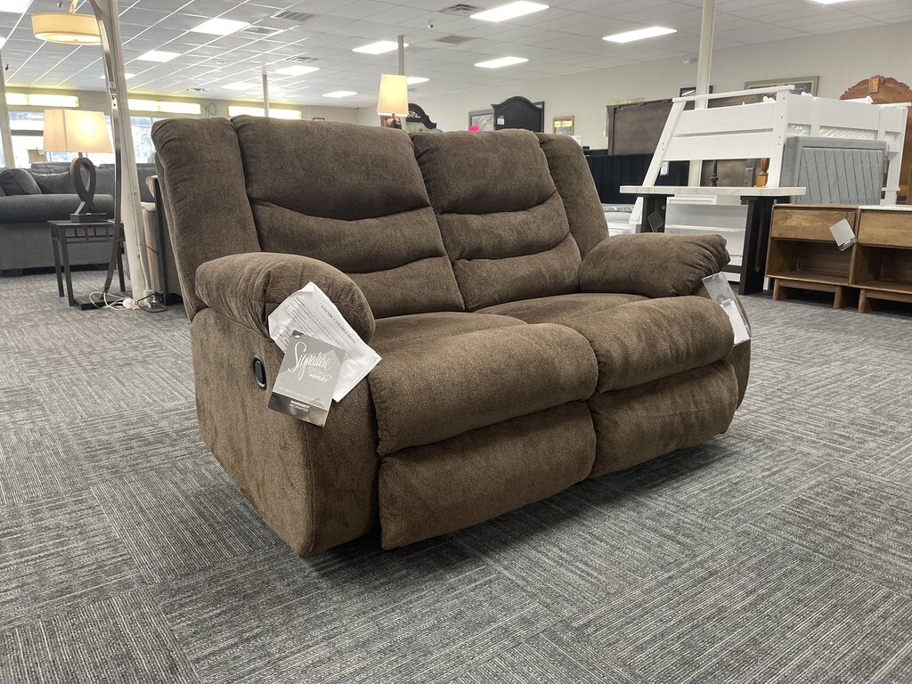 76898 - Ashley Tulen Chocolate Reclining Loveseat 60x30x40