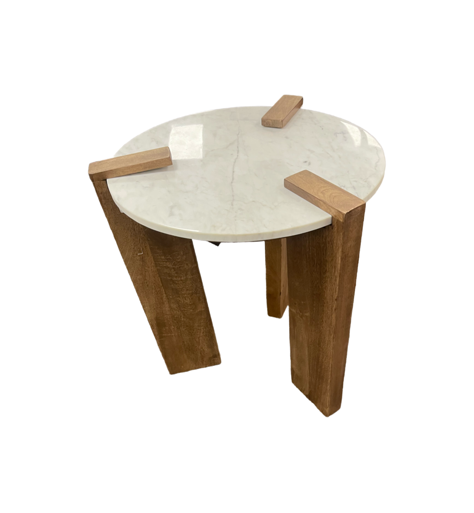 76882 - Ashley Isanti Round Marble Top End Table 21x21x23