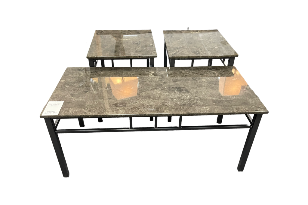 Knox 3pc Table Set 44x22x18, 22x18x21