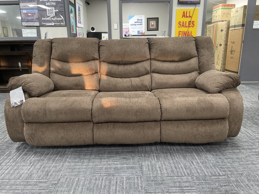 76899 - Ashley Tulen Chocolate Reclining Sofa 84x33x40