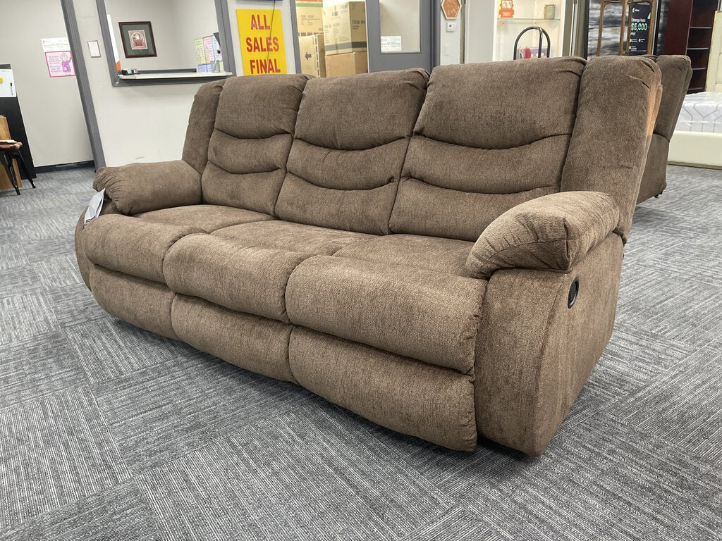 76899 - Ashley Tulen Chocolate Reclining Sofa 84x33x40