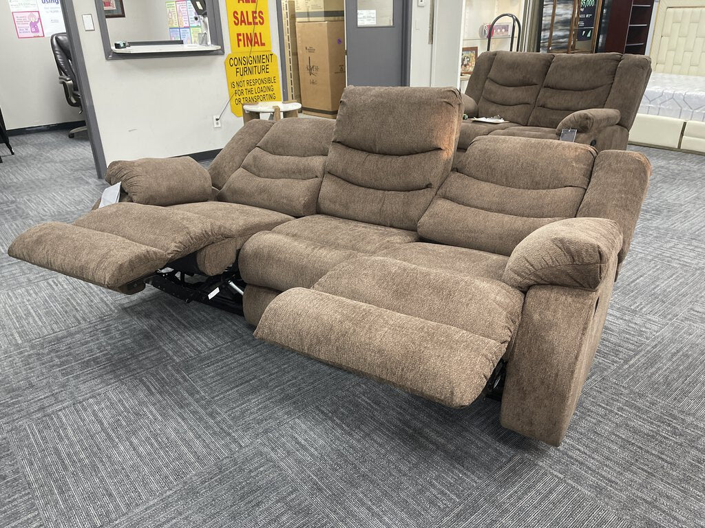 76899 - Ashley Tulen Chocolate Reclining Sofa 84x33x40