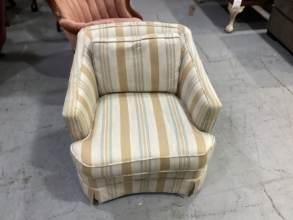 82109 - Pastel Striped Club Chair 29x28x26