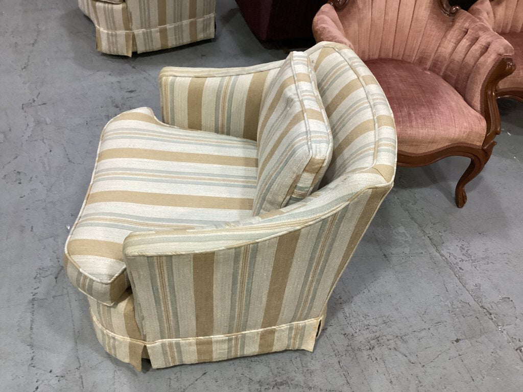 82110 - Pastel Striped Club Chair 29x28x26