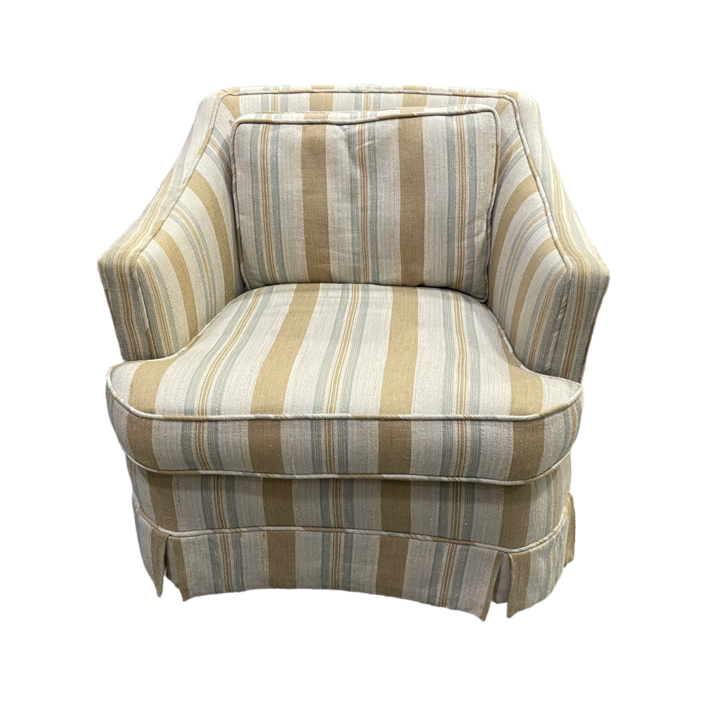 82109 - Pastel Striped Club Chair 29x28x26