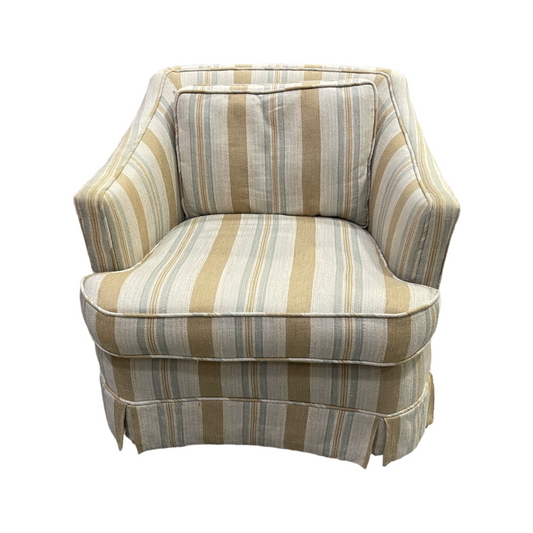 82109 - Pastel Striped Club Chair 29x28x26