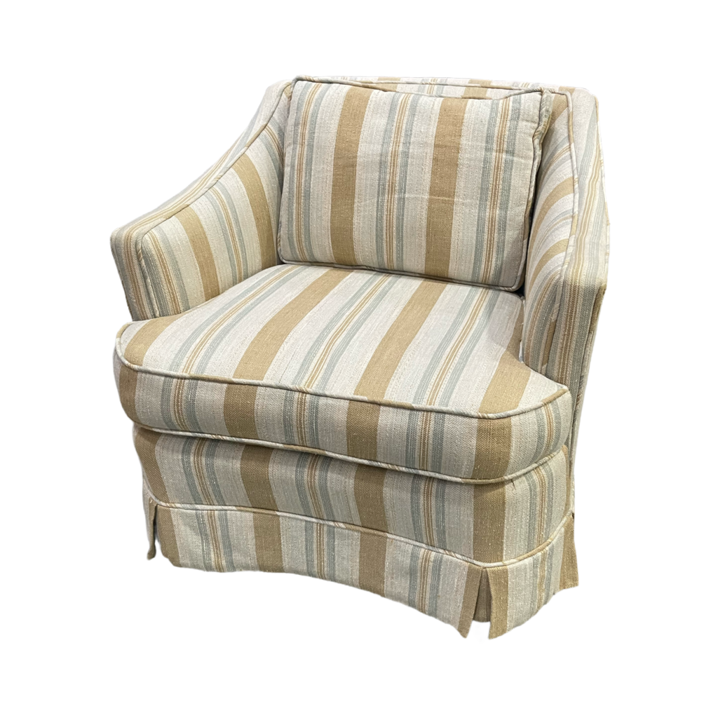 82110 - Pastel Striped Club Chair 29x28x26