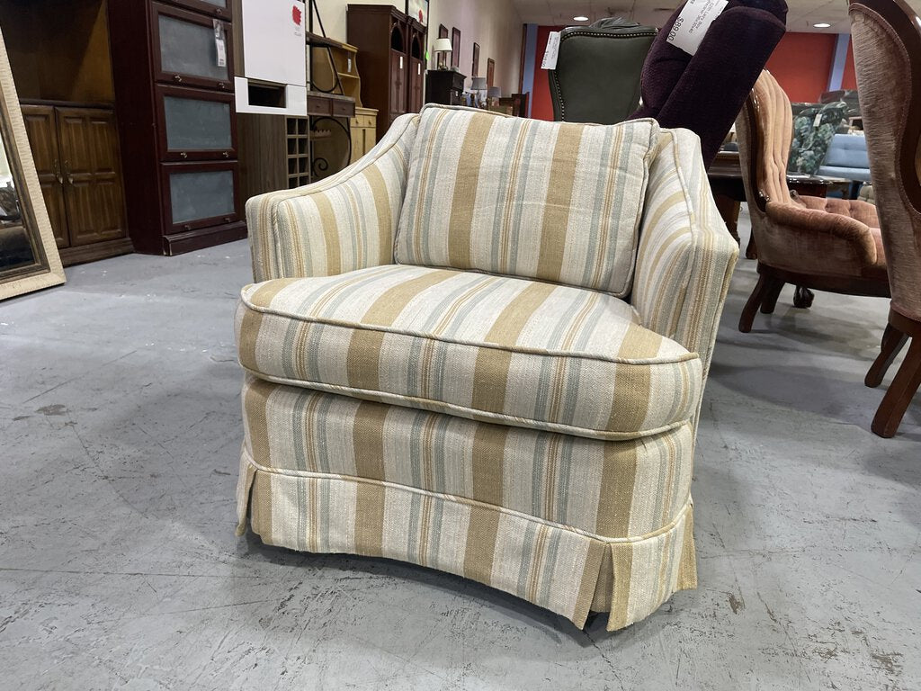 82110 - Pastel Striped Club Chair 29x28x26