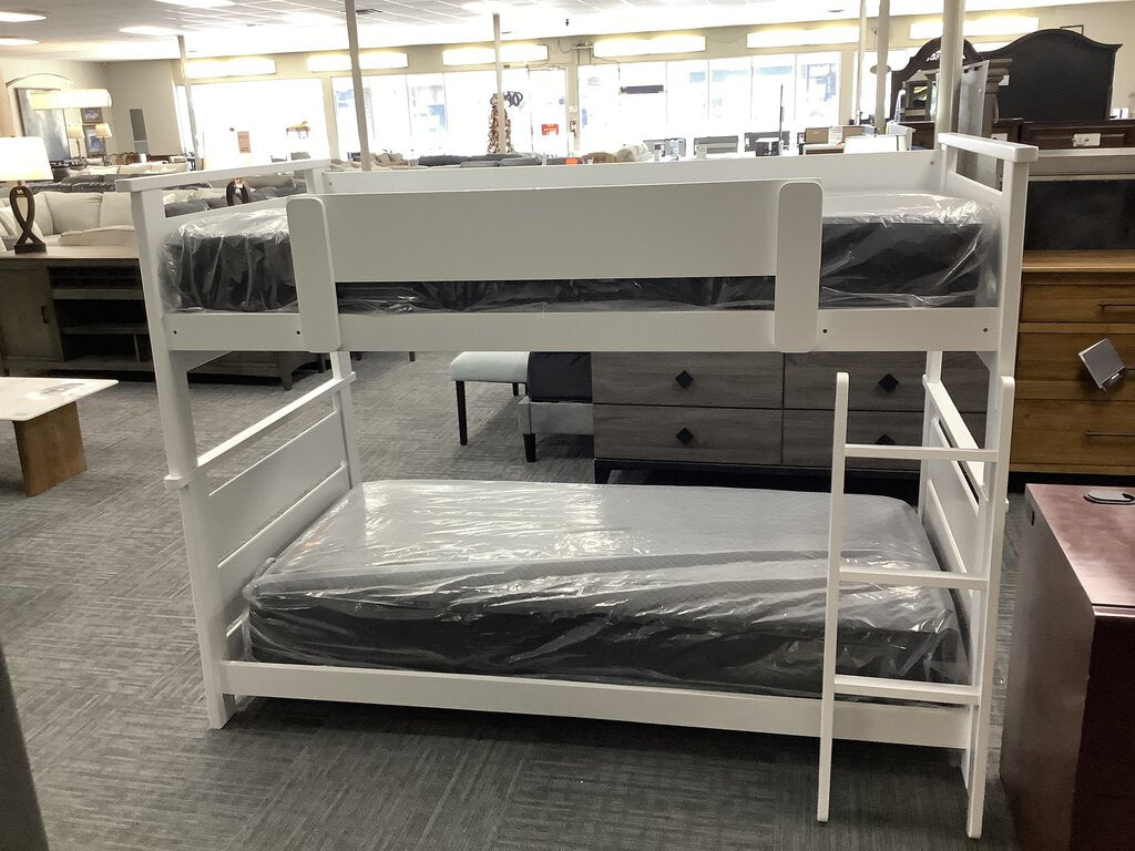 Hampton NEW Twin/Twin White Bunkbed 80x48x58 (234110-11-12)