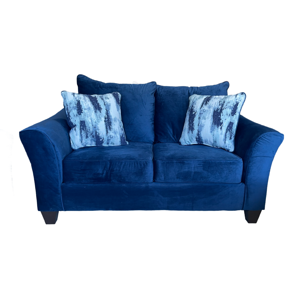 Velour Navy NEW Loveseat 68x38x39 (7702-VELN)