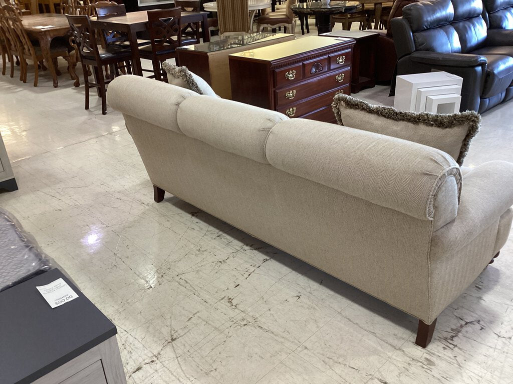 82085 - Beige Ethan Allen Sofa 81x41x33