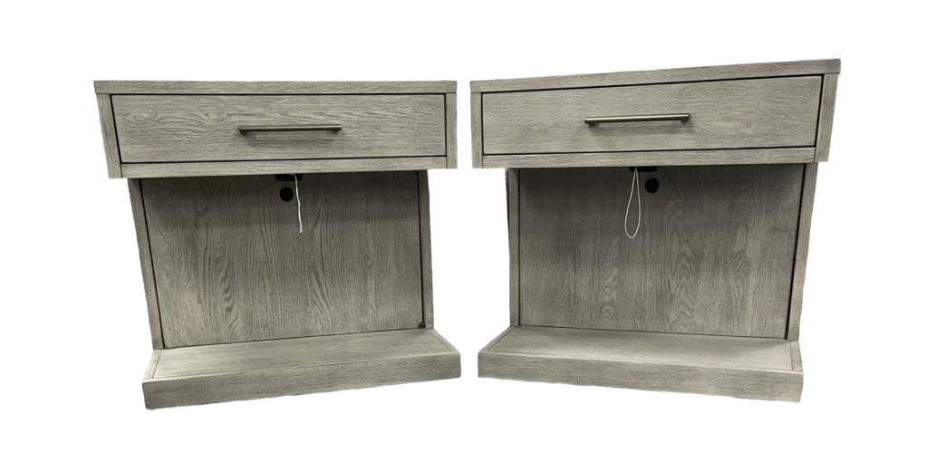 76909 - Pair Of Aspen Home Platinum One Drawer Nightstand 28x16x26