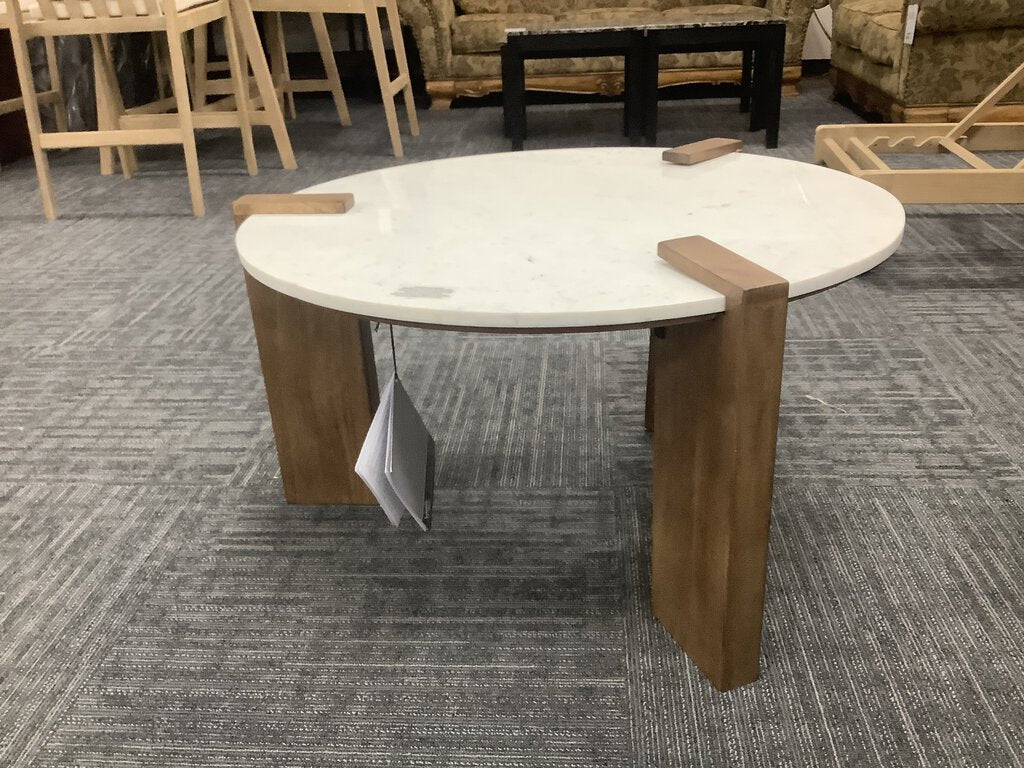 76910 - Ashley Isanti Round Marble Top Cocktail Table 32x32x18