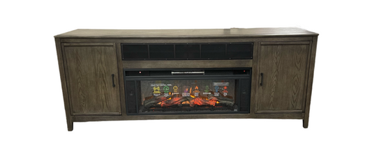 76908 - Ashley Montillan TV Stand & Fireplace 84x20x33