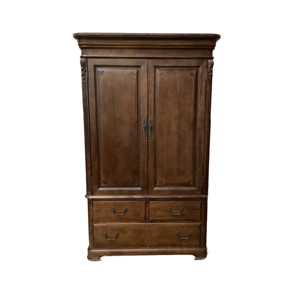 82121 - Cherry Wardrobe Armoire 5 Drawer Storage Cabinet 46x28x76