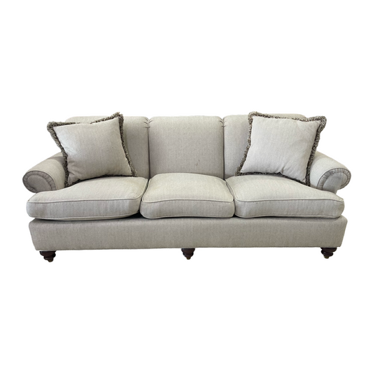 82085 - Beige Ethan Allen Sofa 81x41x33