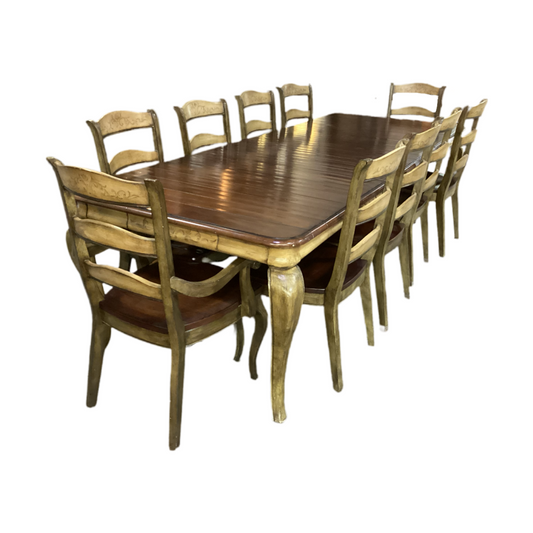 82133 - Hooker Vinyard 11pc Dining Set 42x73-91-109x30