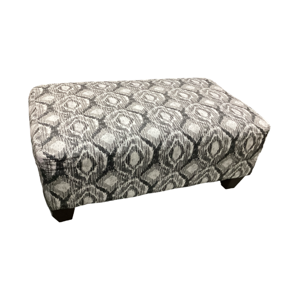 Stonewash Charcoal Melanie NEW Ottoman 42x26x17 (9005-MELC)