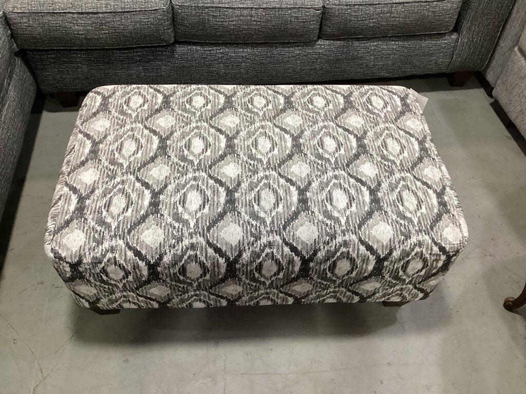 Stonewash Charcoal Melanie NEW Ottoman 42x26x17 (9005-MELC)