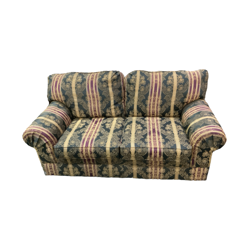 82131 - Gold Striped Loveseat 67x38x33