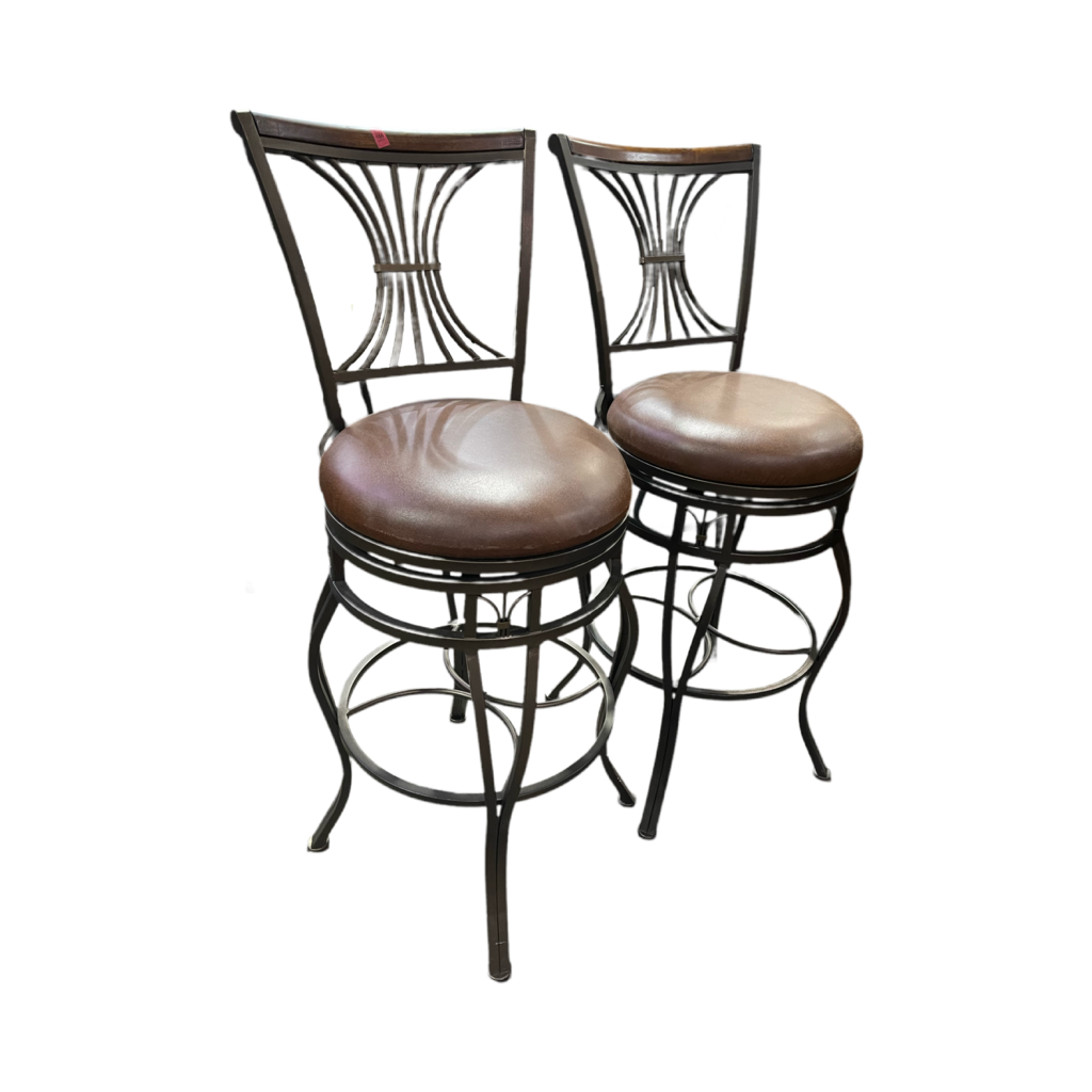 82213 - Pair of Swivel Barstools 18x29-44