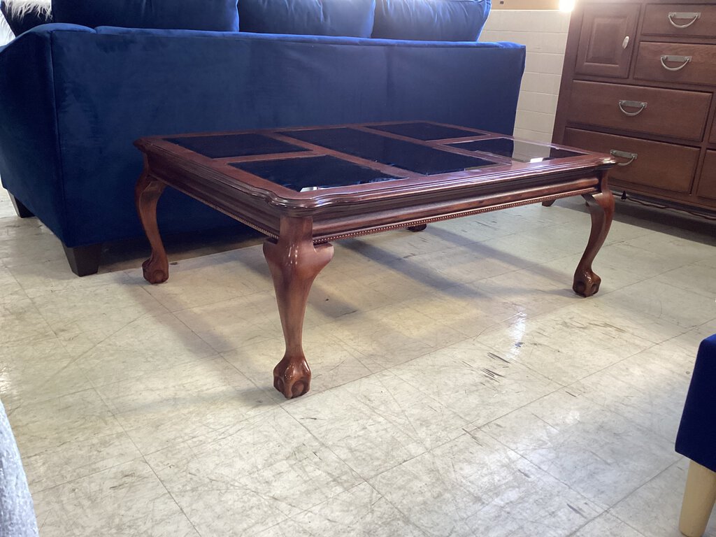 82223 - Coffee Table w/Smoked Glass Inserts 48x36x18