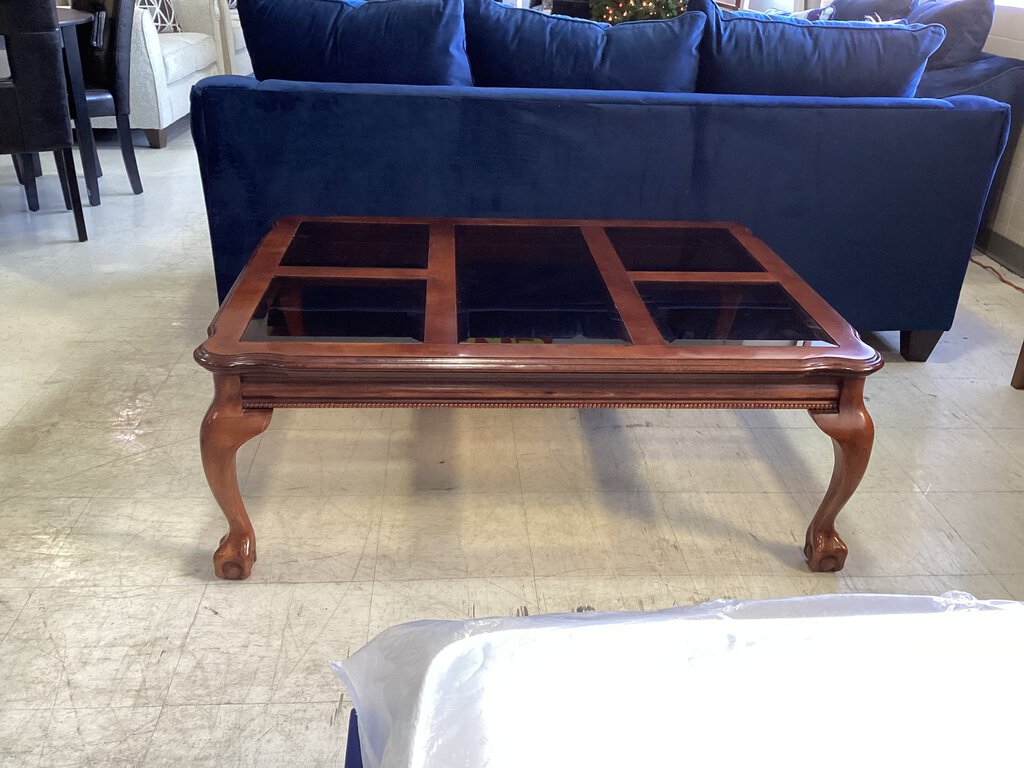 82223 - Coffee Table w/Smoked Glass Inserts 48x36x18