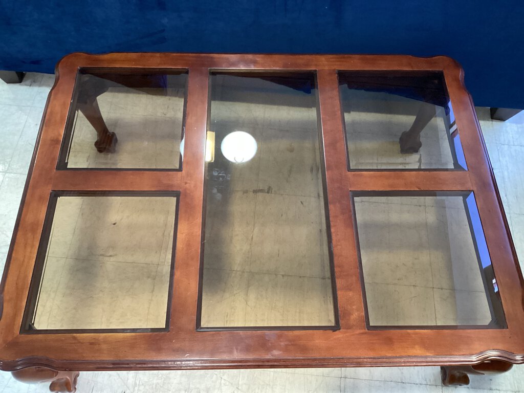 82223 - Coffee Table w/Smoked Glass Inserts 48x36x18