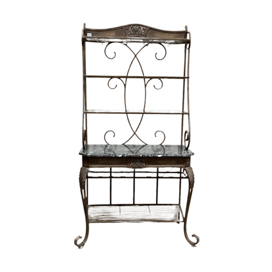 82242 - Marble Top Bakers Wine Rack 40x19x78