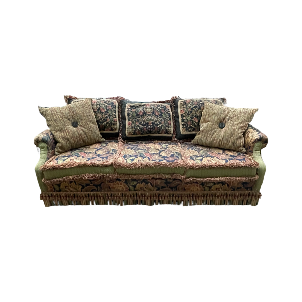 82273 - Custom Paisley Multi-Color Sofa 80x38x27