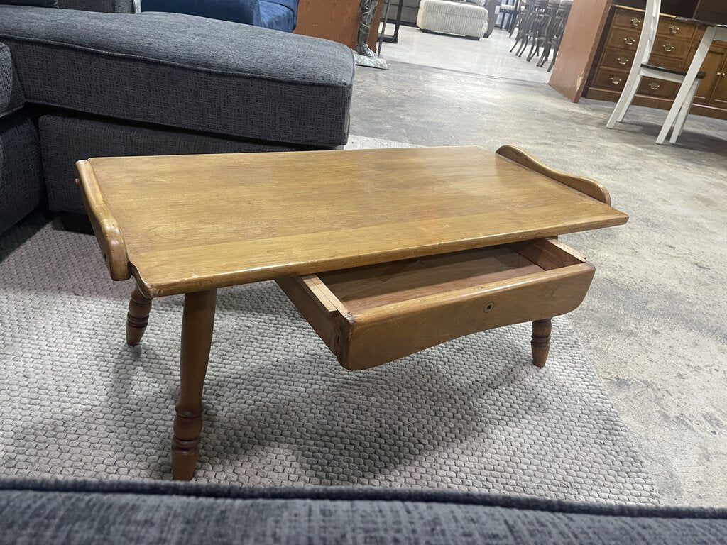 82263 (8506-6) Oak Coffee Table w/Drawer 38x18x16